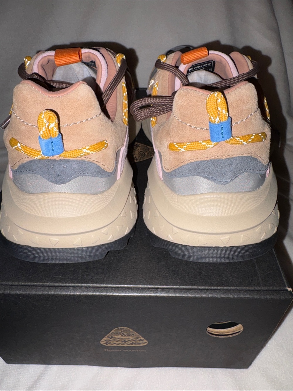 NWT Flower Mountain Yamabushi Sneaker in Cognac-Taupe-Pink - Picture 12 of 16